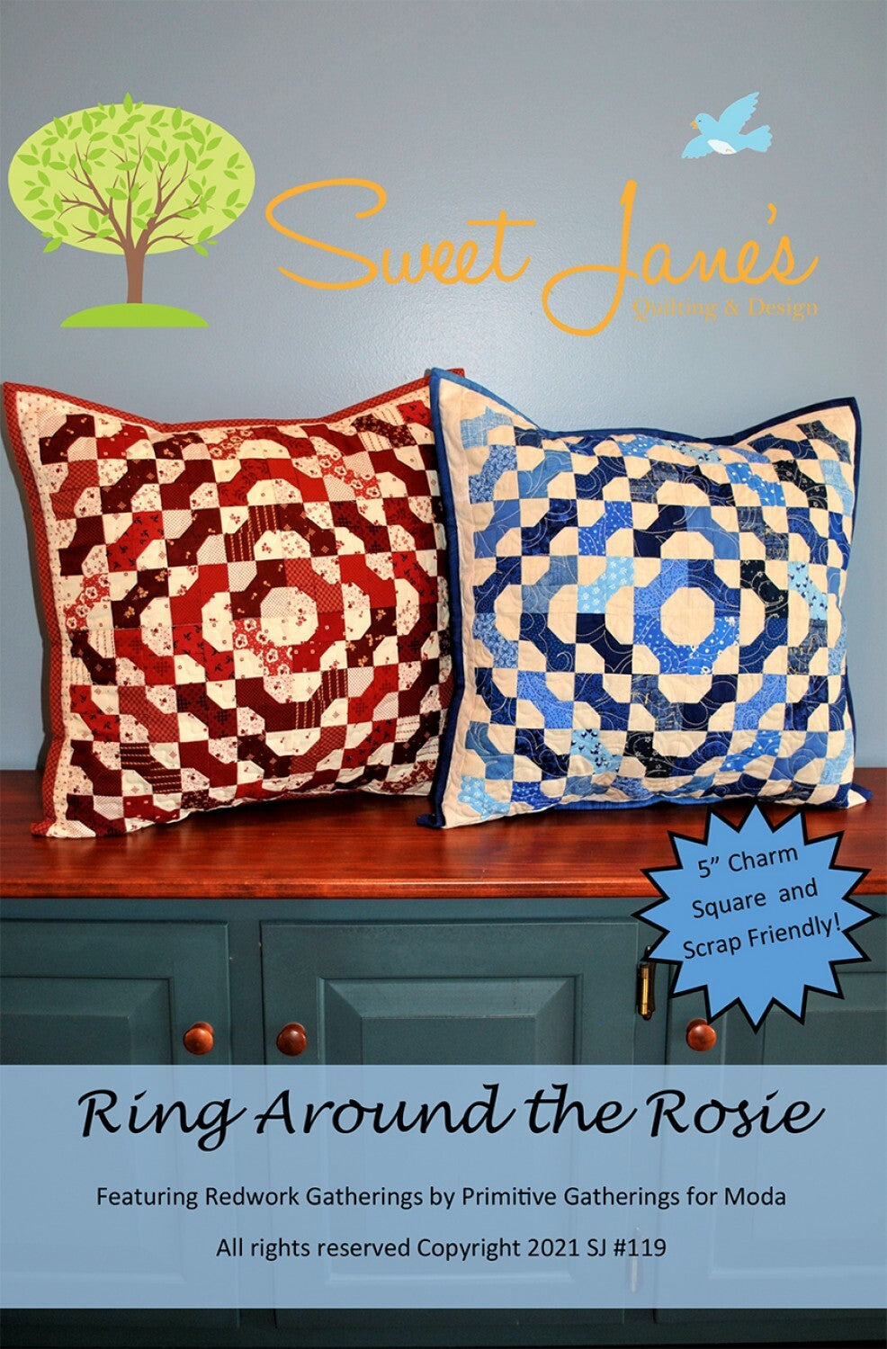 Ring Around the Rosie Cushion Pattern for bag making and sewing projects