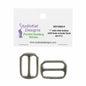 SKD - 25 mm Slide Buckle Nickel 2pk for bag making and sewing projects