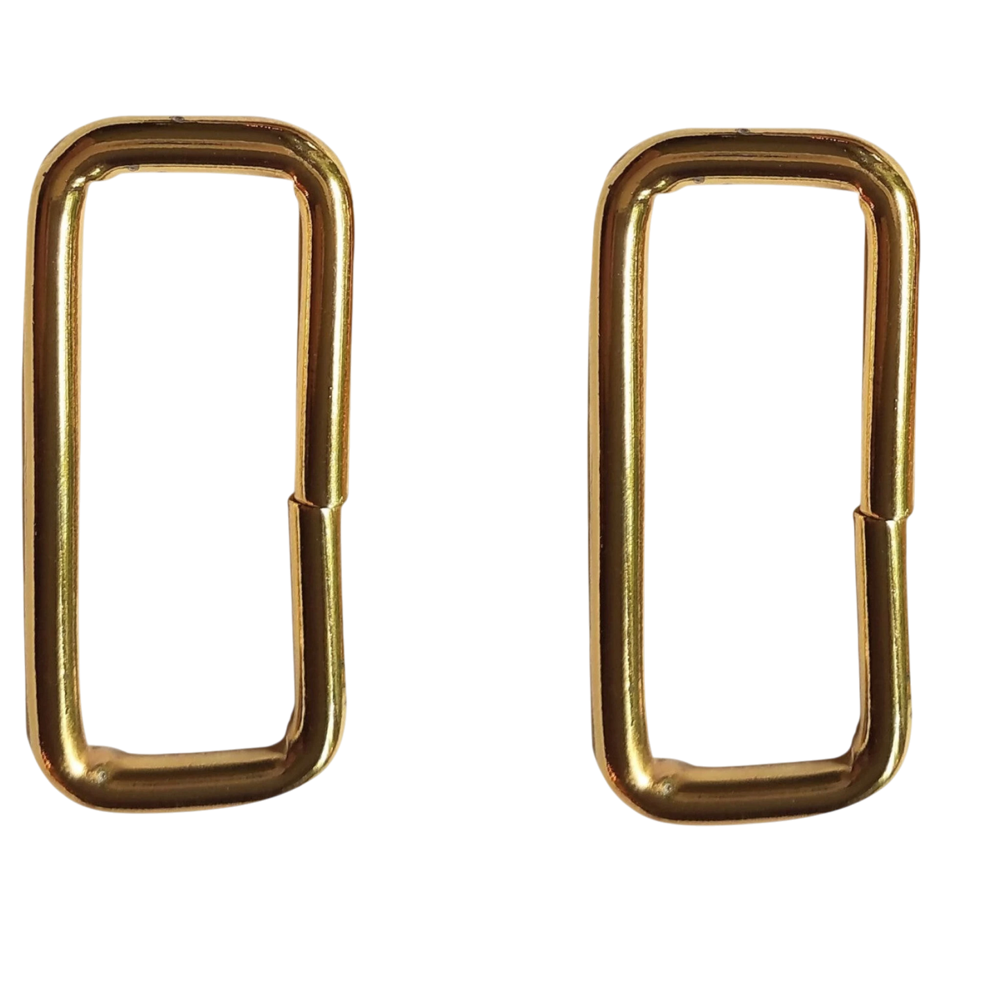 SKD - 38 mm Rectangle Rings Brass 2ct for bag making and sewing projects