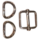 SKD - 16 mm Slide Buckle with 2 D-Rings, NICKEL for bag making and sewing projects