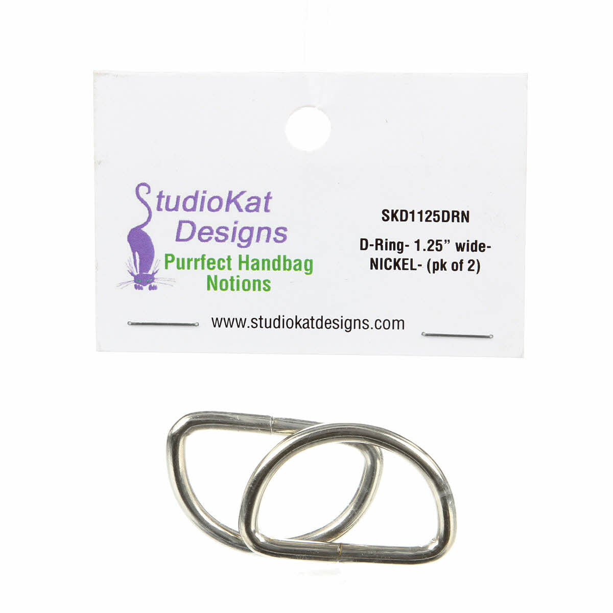 SKD - 32 mm D-Ring Brass 2pk for bag making and sewing projects