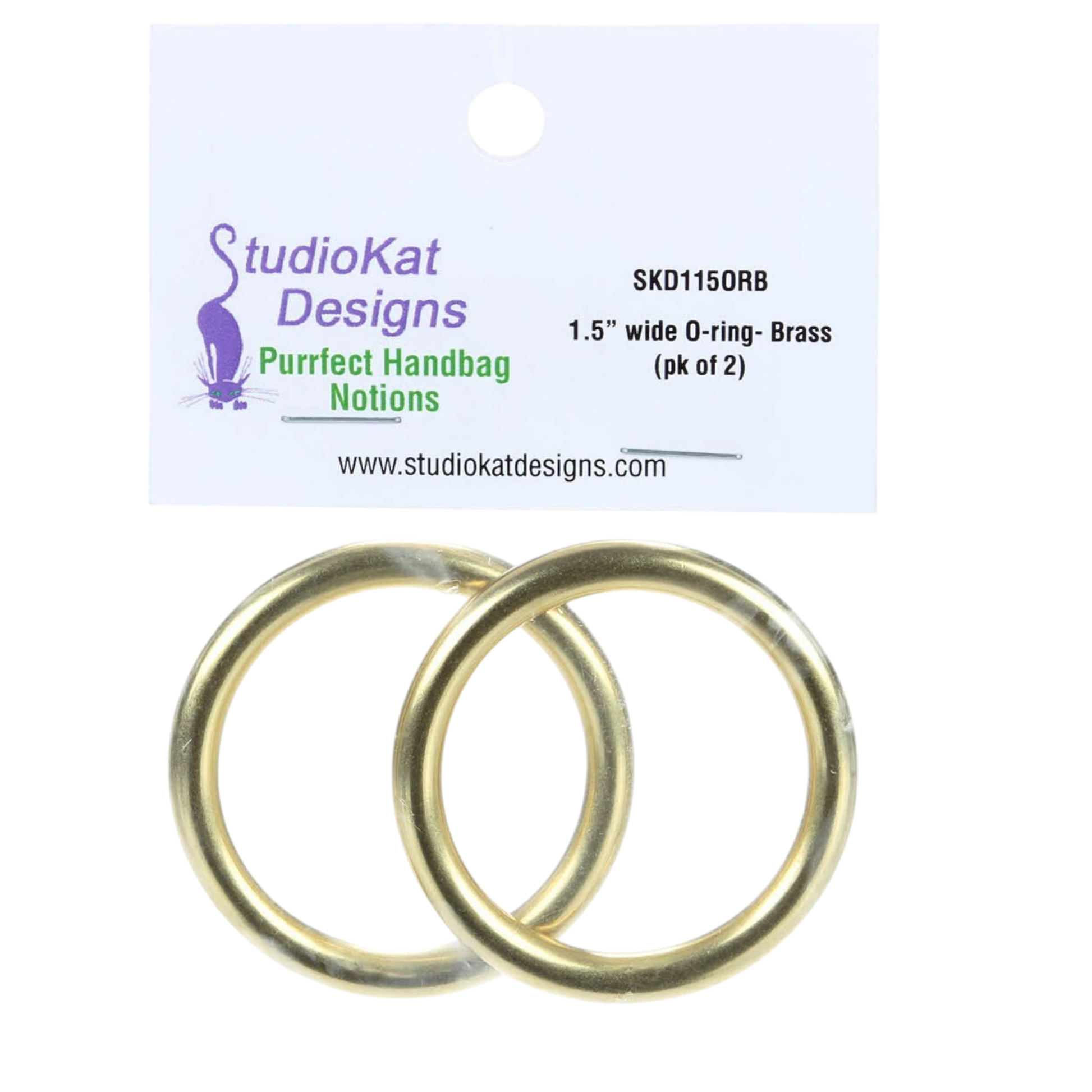 SKD - 38 mm wide O-Rings, Gold, for bag making and sewing projects