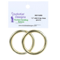 SKD - 38 mm wide O-Rings, Gold, for bag making and sewing projects