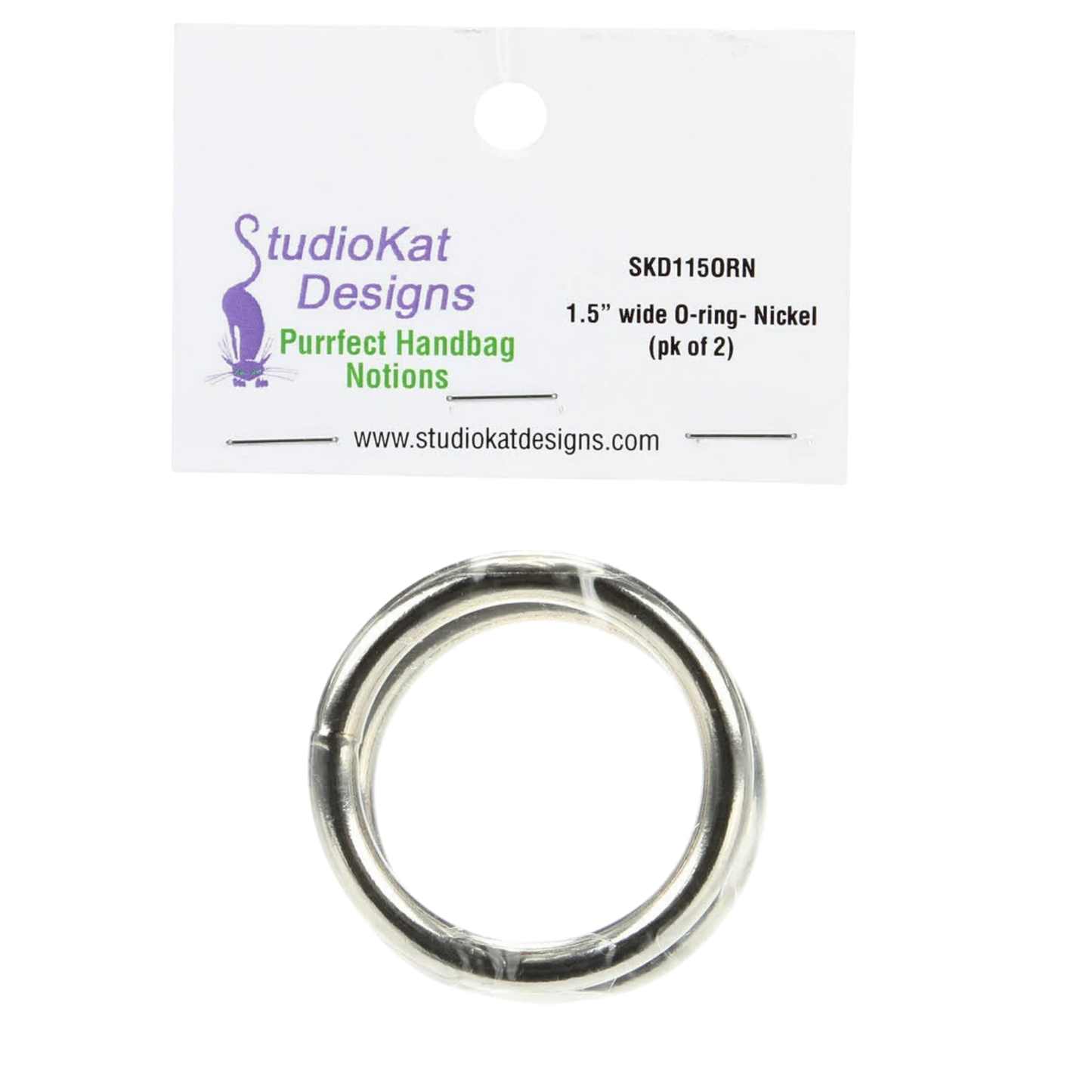 SKD - 38 mm wide O-Rings, Gold, for bag making and sewing projects