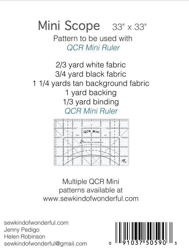 Mini Scope Quilt Pattern by Sew Kind of Wonderful , quilting and craft projects
