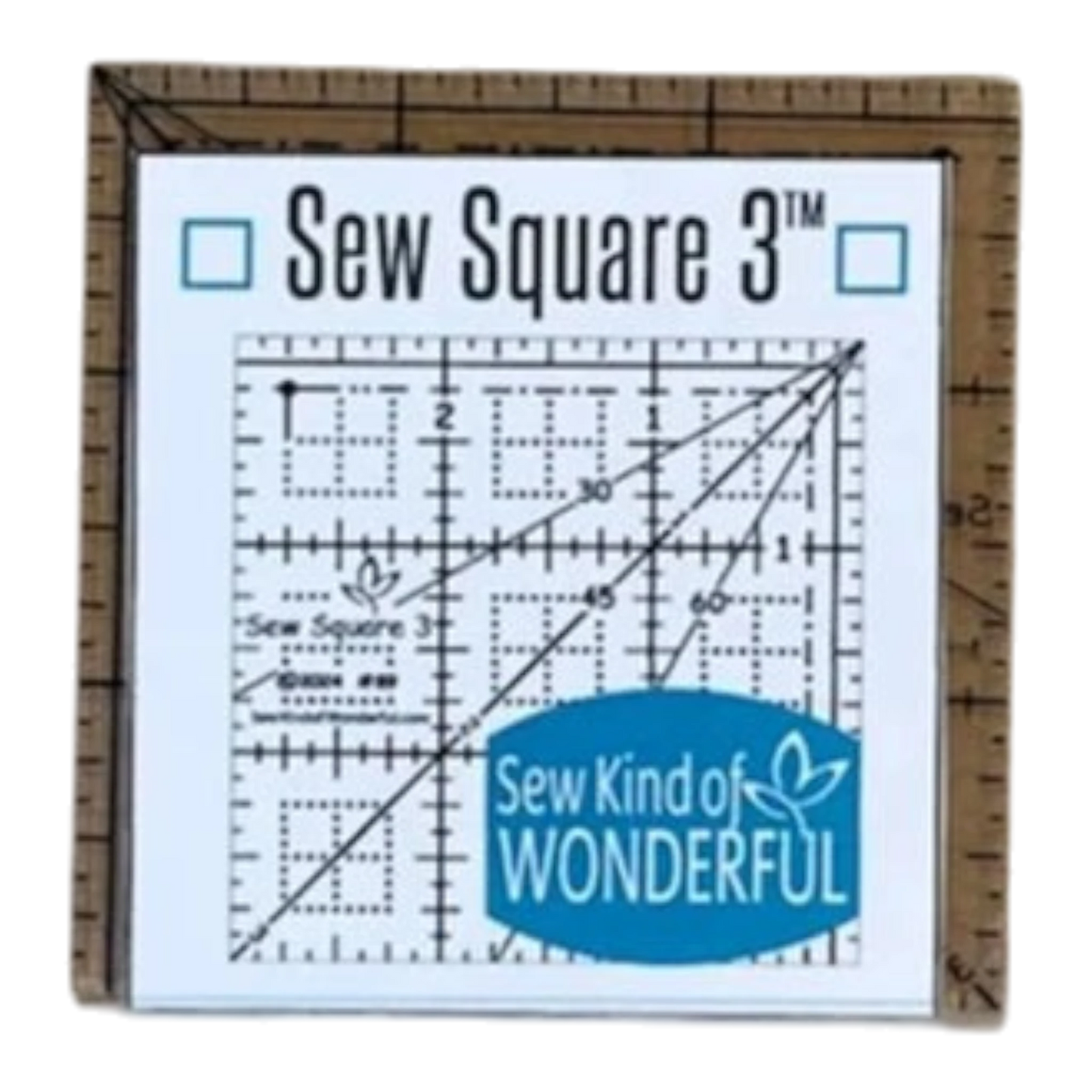 Sew Square 3 Ruler for precise cutting, marking and patchwork