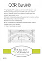 QCR Curvit Ruler for LONGARM Quilting from Jenny Petigo for precise cutting, marking and patchwork