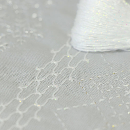 Sashiko lamè thread, Asatsuyu (Morning dew), 40 m, SL-11 , piecing and stitching