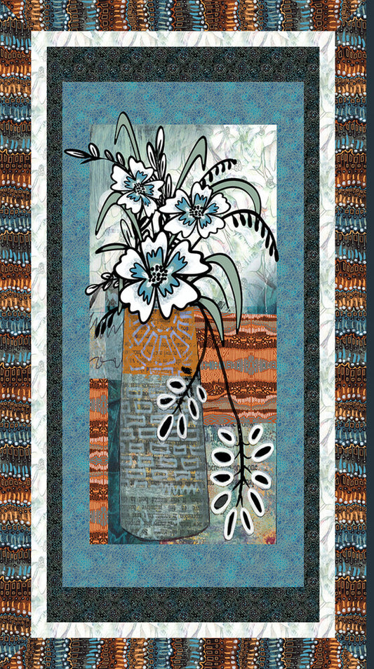 Still Life - Fresh Cut Flowers Panel for patchwork, quilting and sewing