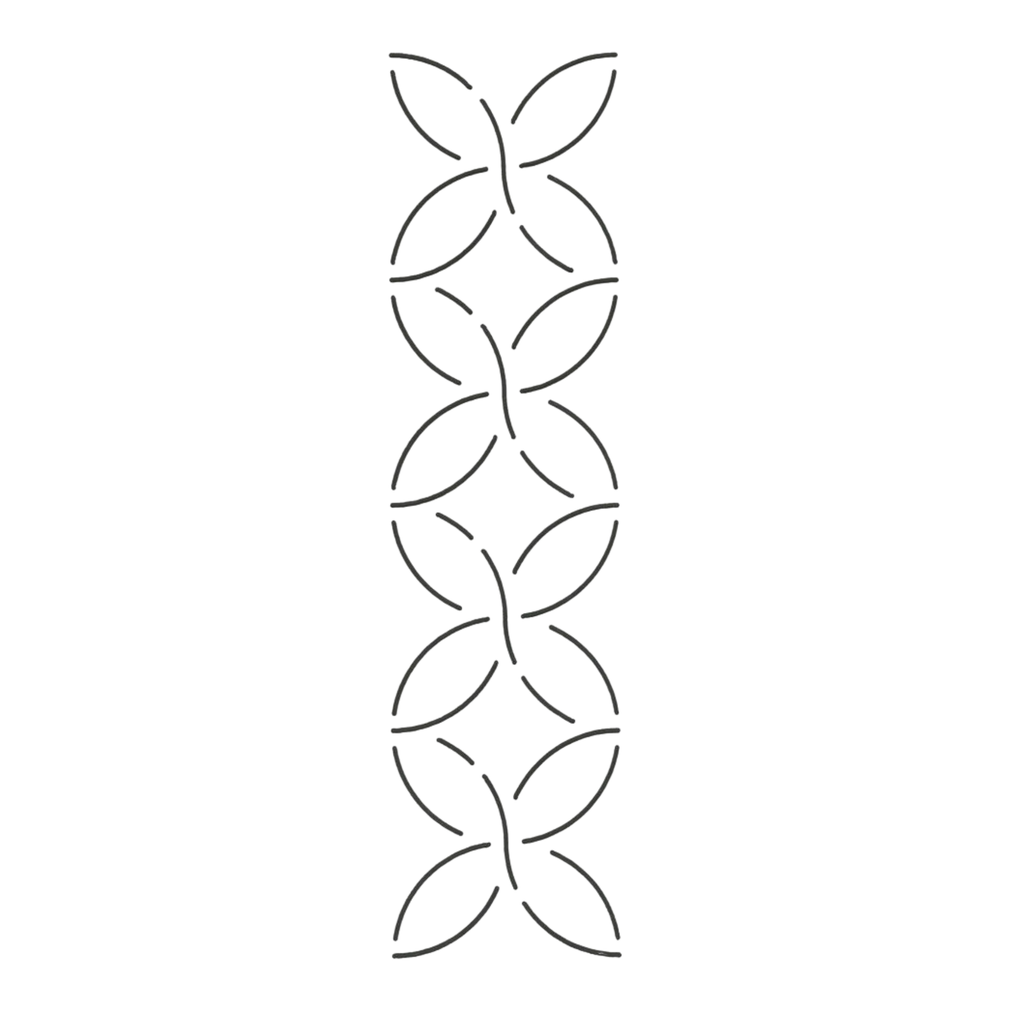 Quilt Stencil | Pumpkin Seed Border 64 mm for precise cutting, marking and patchwork