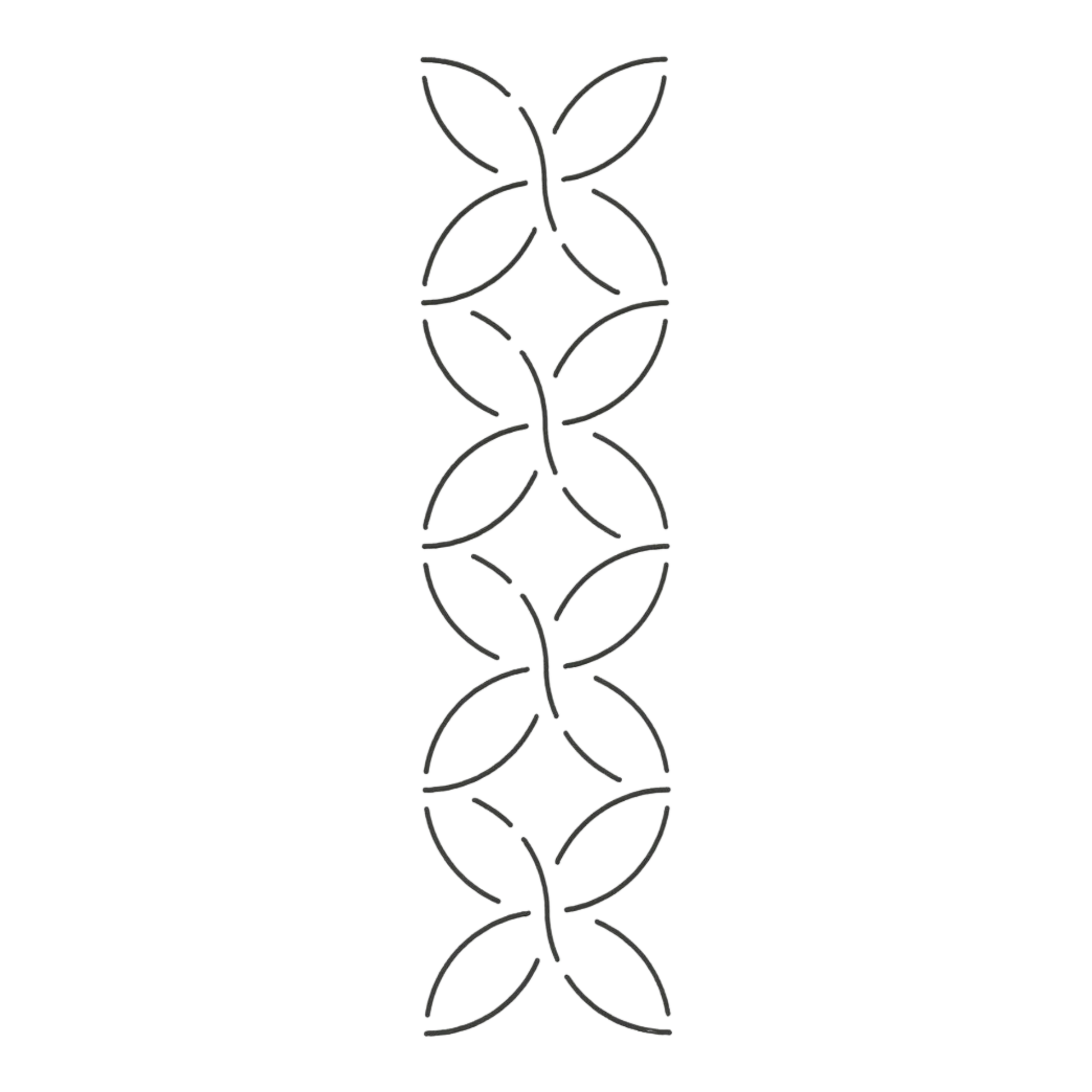 Quilt Stencil | Pumpkin Seed Border 64 mm for precise cutting, marking and patchwork