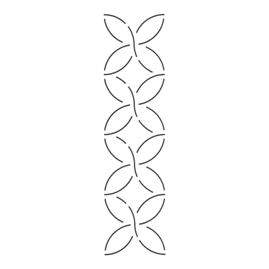 Quilt Stencil | Pumpkin Seed Border 64 mm for precise cutting, marking and patchwork