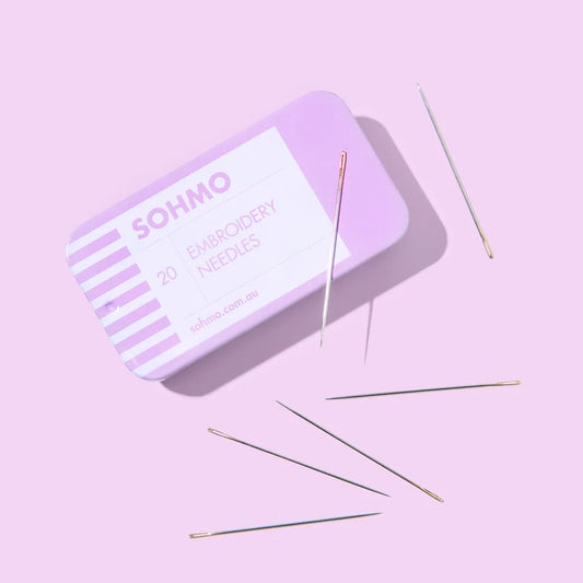 SOHMO Embroidery Needles — Japanese-Made Crewel Needles, Pack of 20