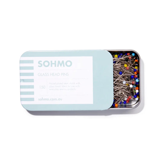 SOHMO Glass Head Pins - Heatproof Dressmaking Pins, Pack of 150