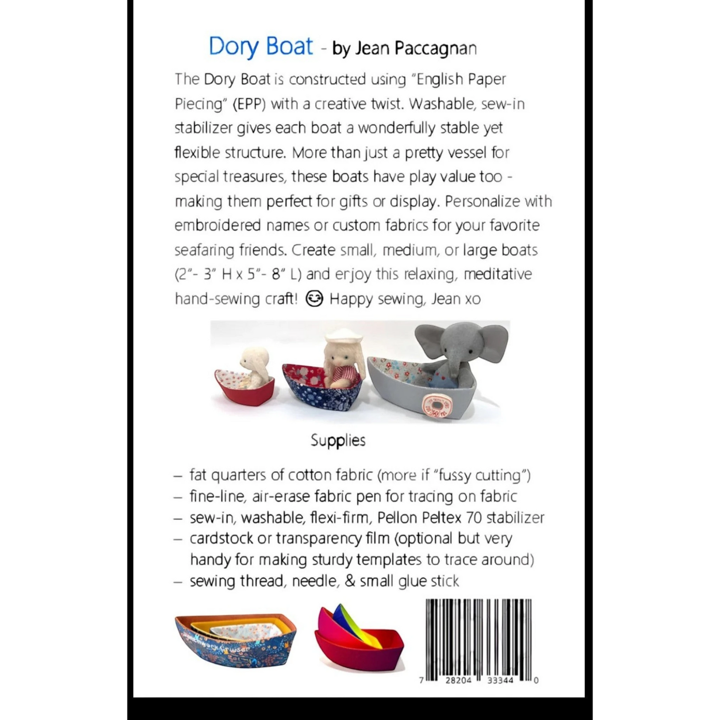 The Dory Boat: Fabric Toy Boat Pattern