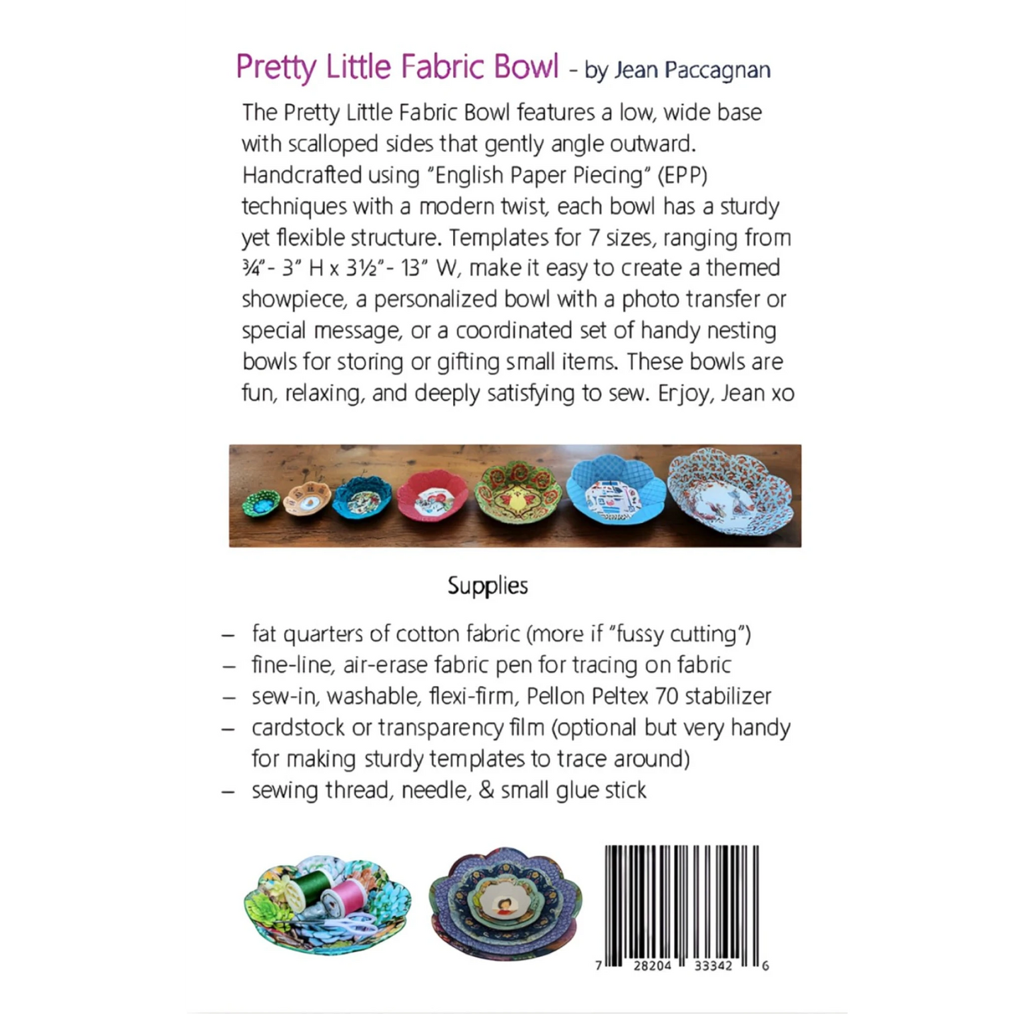 The Pretty Little Fabric Bowl Pattern