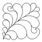 Quilt Stencil Feather Block 127 mm for precise cutting, marking and patchwork
