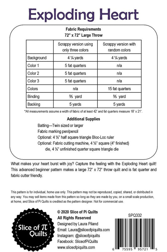 Exploding Heart Quilt Pattern , quilting and craft projects