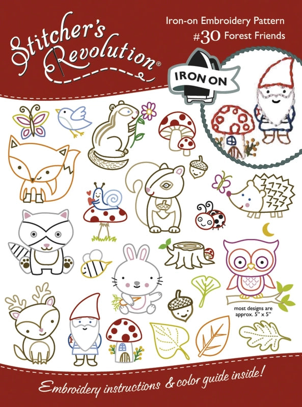 Stitcher's Revolution Transfer Pattern FOREST FRIENDS , quilting and craft projects