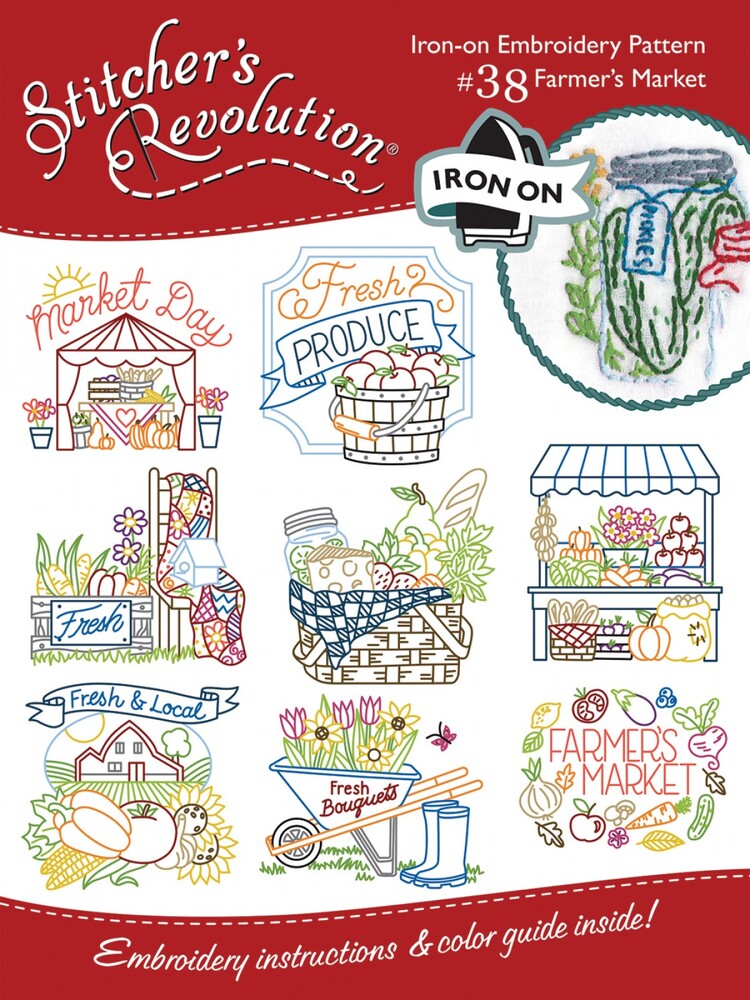 Stitcher's Revolution Transfer Pattern - FARMERS MARKET , quilting and craft projects