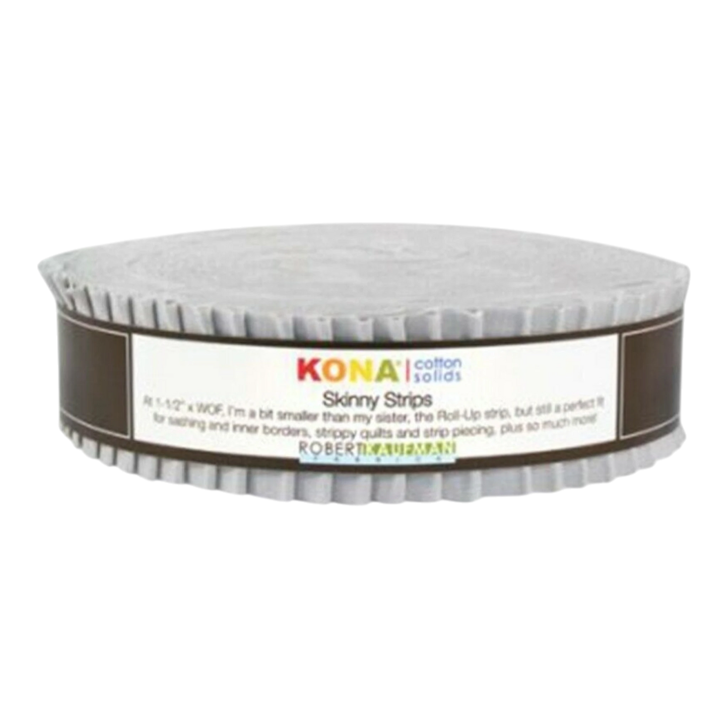 Kona Cotton Solids Skinny Strips Ash Colorway 1 1/51 mm -40pc for patchwork, quilting and sewing