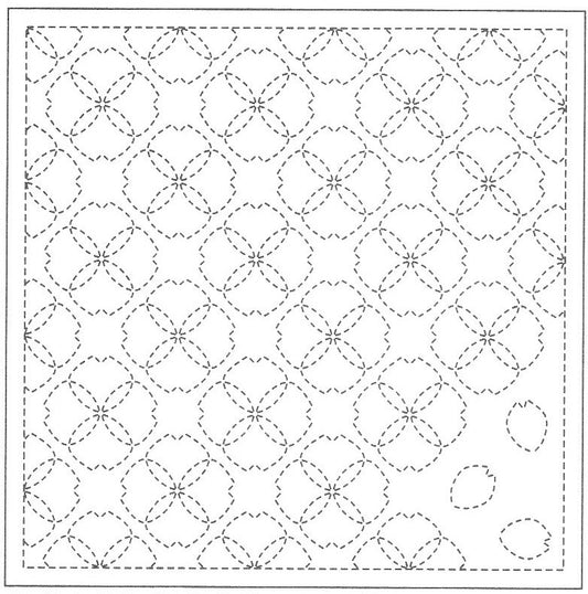 Sashiko Sampler Flowers in a Field - Dusty Pink , piecing and stitching