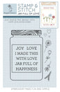Rubber Stamp and Stitch Jar Full of Love Label sewing and quilting product