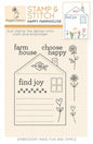 Rubber Stamp and Stitch Happy Farmhouse Label sewing and quilting product