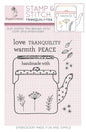 Rubber Stamp and Stitch Tranquil-i-tea Label sewing and quilting product