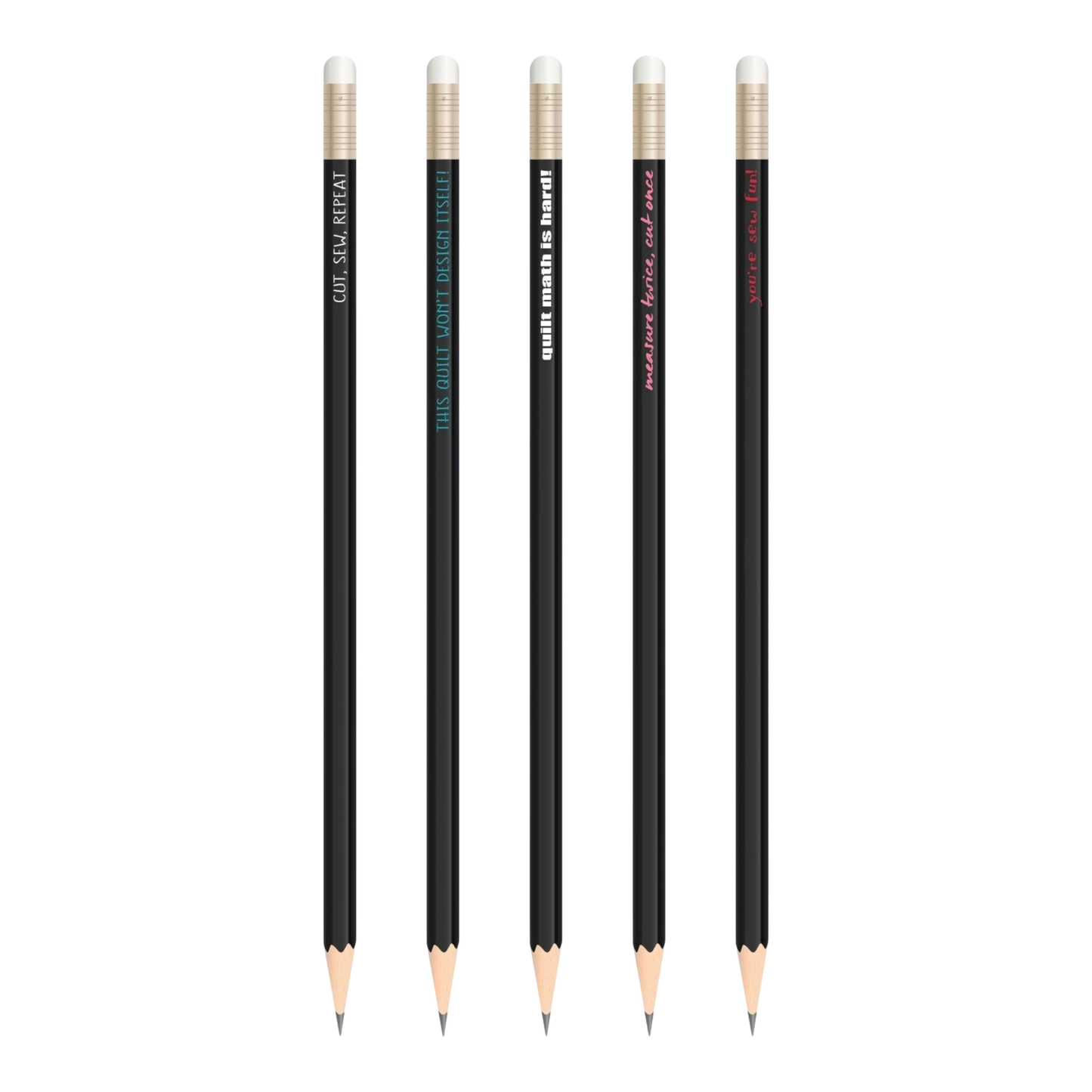 Pencil Set - Quilty Things No 2 , sewing and fabric marking