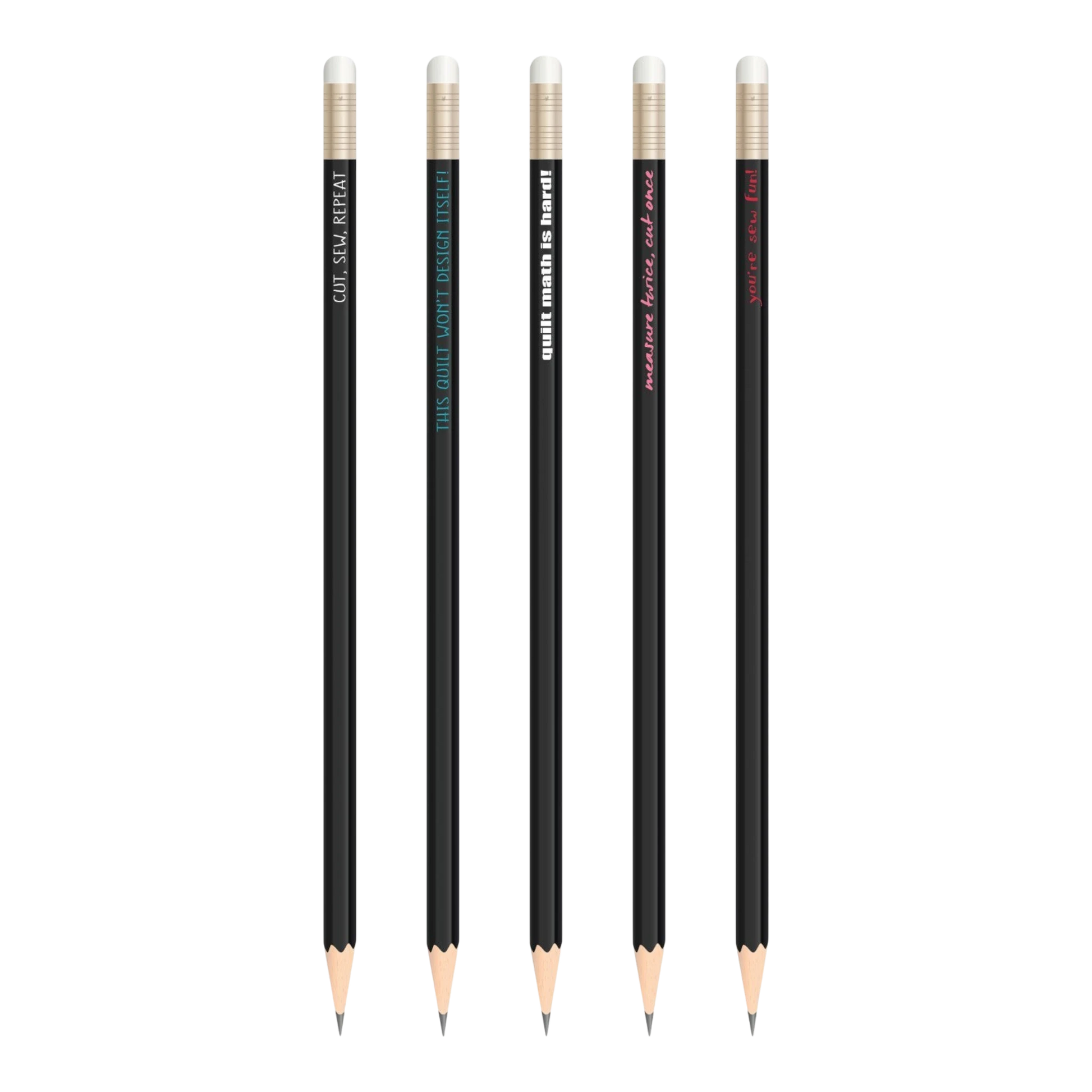 Pencil Set - Quilty Things No 2 , sewing and fabric marking
