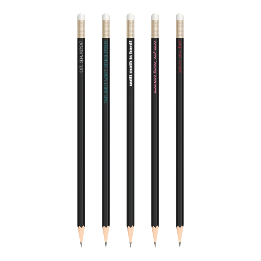 Pencil Set - Quilty Things No 2 , sewing and fabric marking