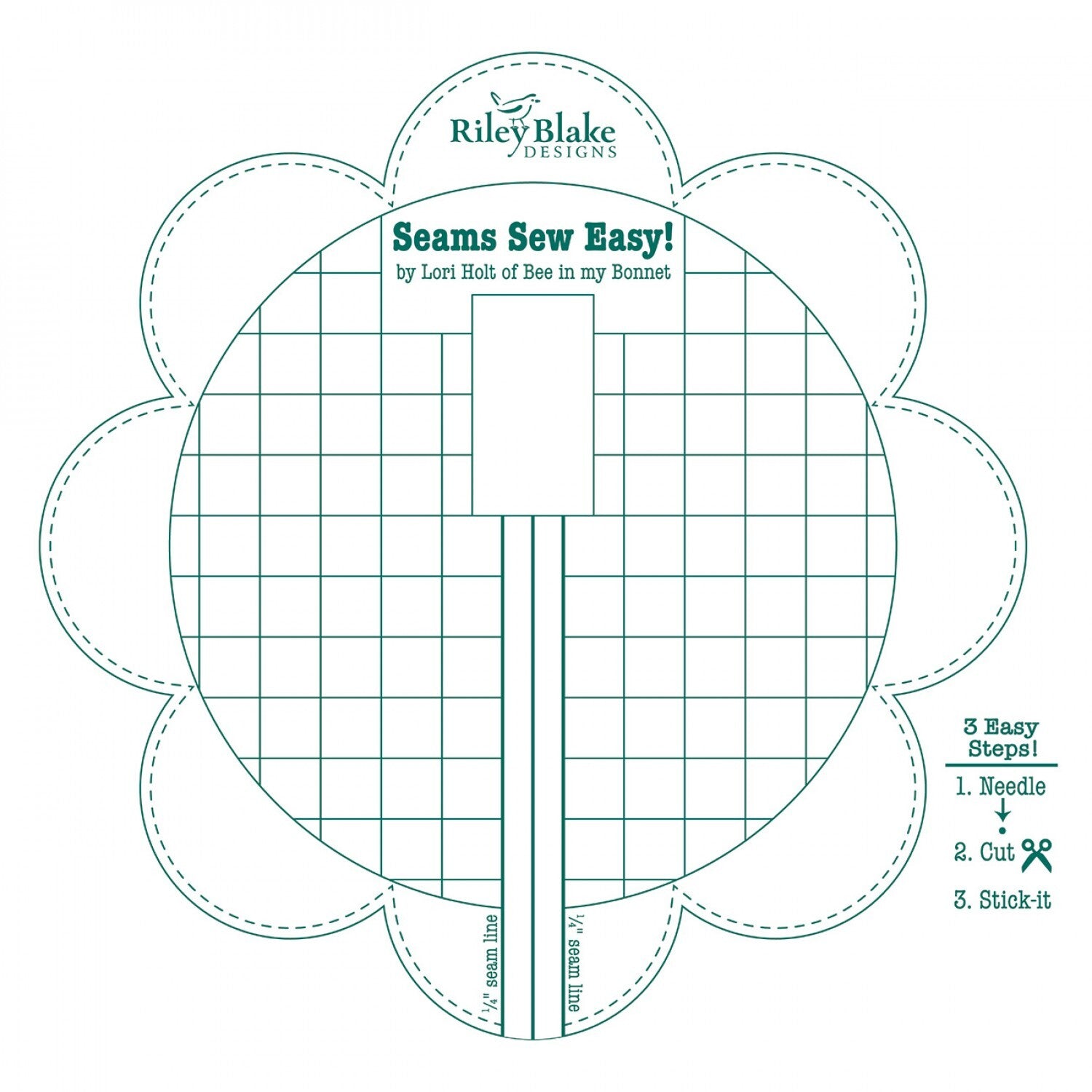 Lori Holt Seam Guide In Colour Jade sewing and quilting product