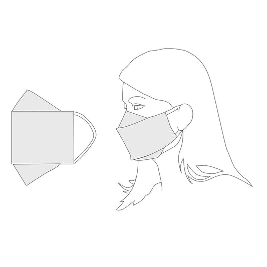 3D Face Masks Template for precise cutting, marking and patchwork