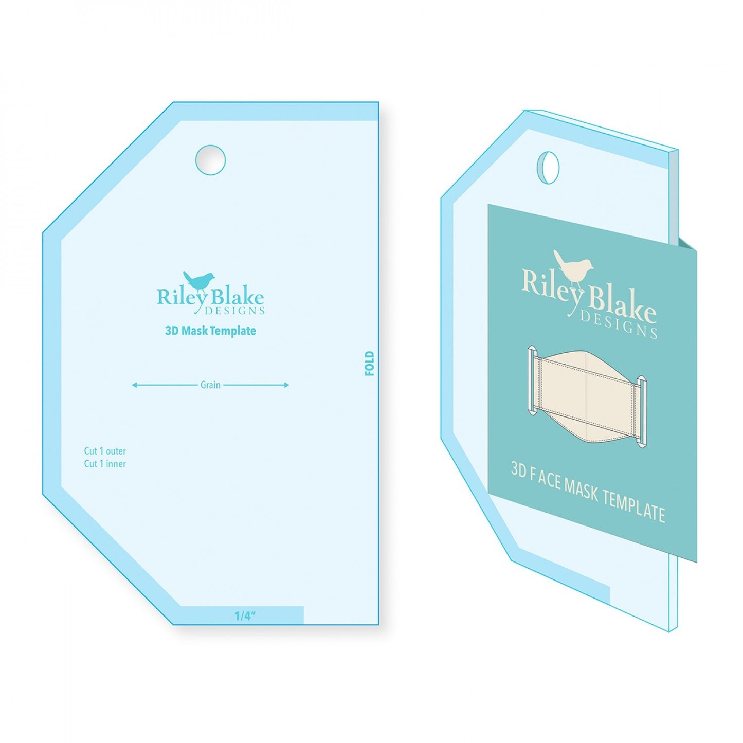 3D Face Masks Template for precise cutting, marking and patchwork