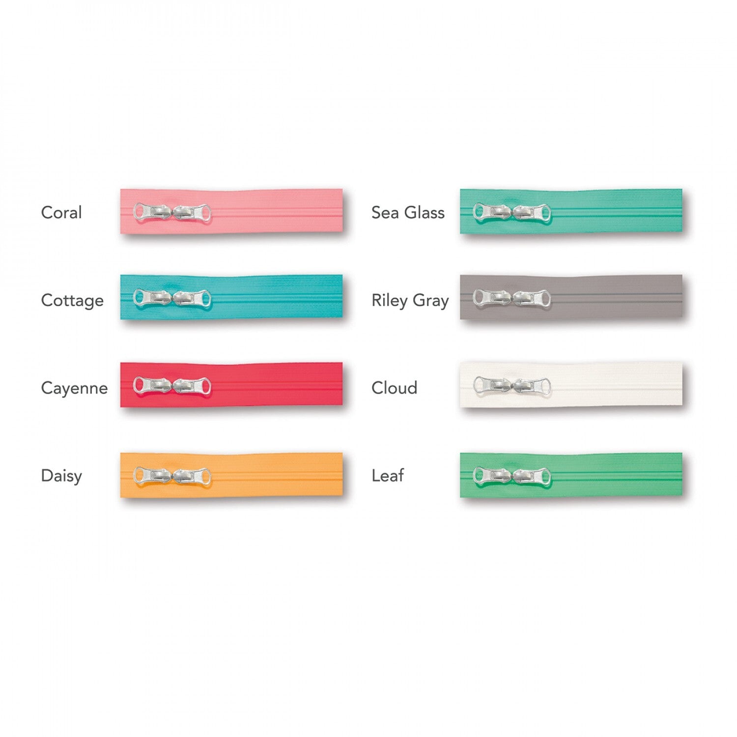 Lori Holt - My Happy Place Zippers | Set of 8 for bag making and sewing projects