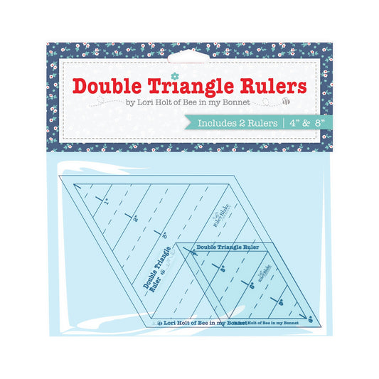 Lori Holt - Double Triangle Ruler - set of 2 for precise cutting, marking and patchwork