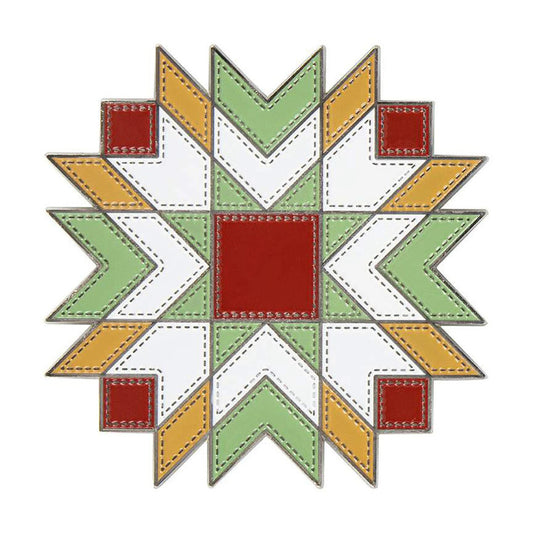Gingham Star Needle Minder , quilting and needlework