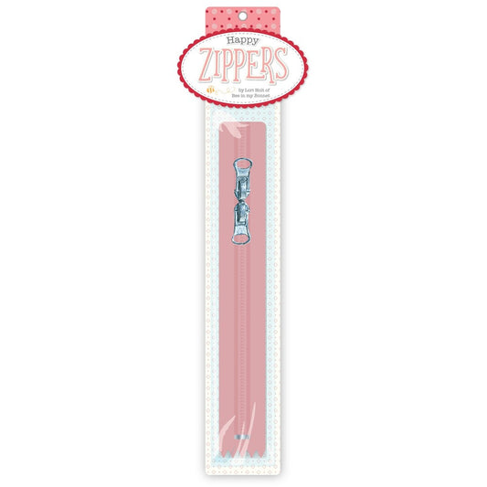 Lori Holt Happy Zippers 406 mm CORAL for bag making and sewing projects