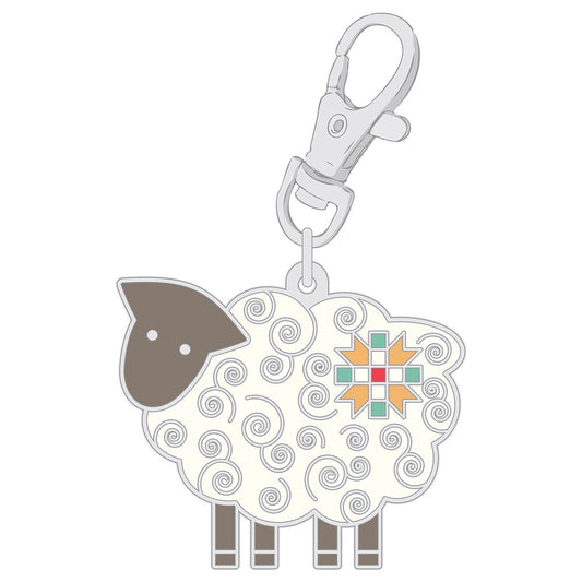 Home Town - Enamel HAPPY SHEEP Charm sewing and quilting product