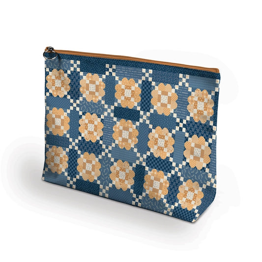 Lori Holt Denim & Daisy Vinyl Project Bag for bag making, sewing and craft projects