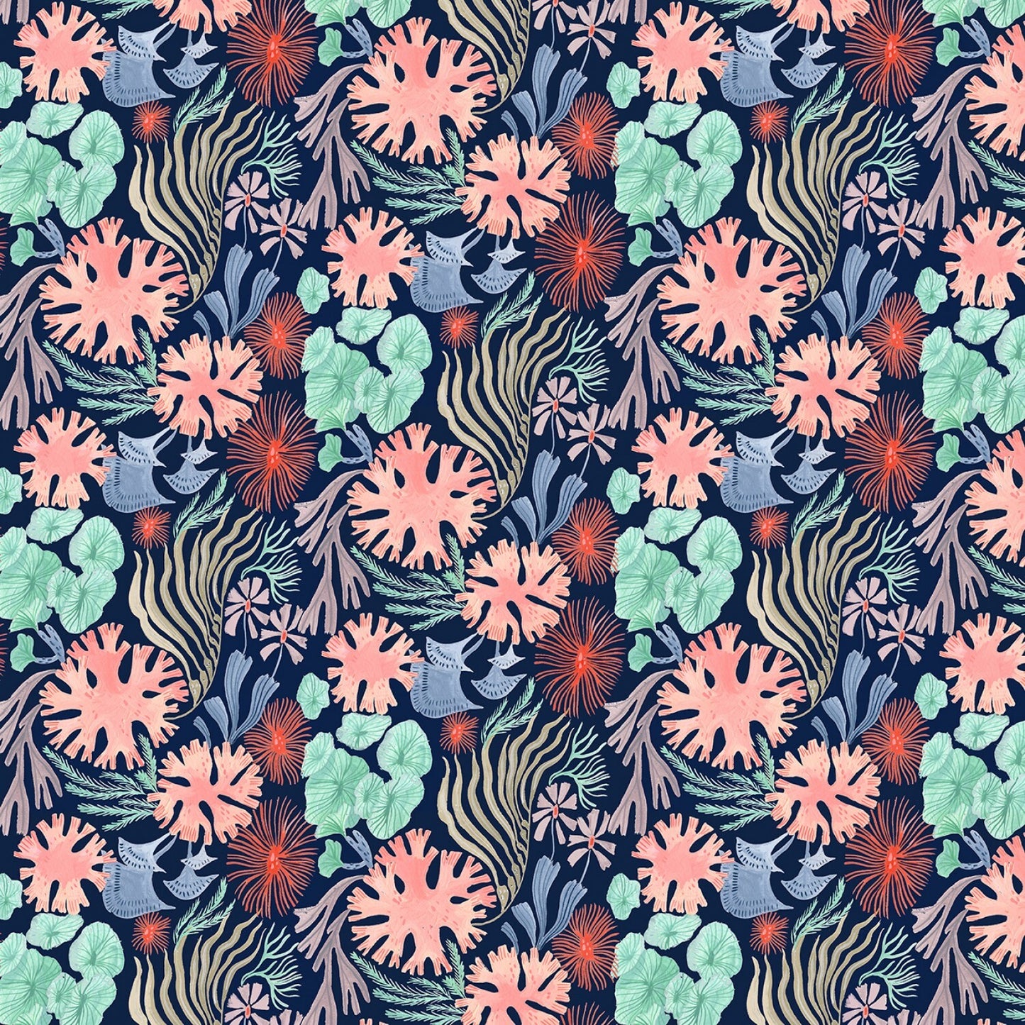 Illuminary Sea - Patriot Sea Floral sewing and quilting product