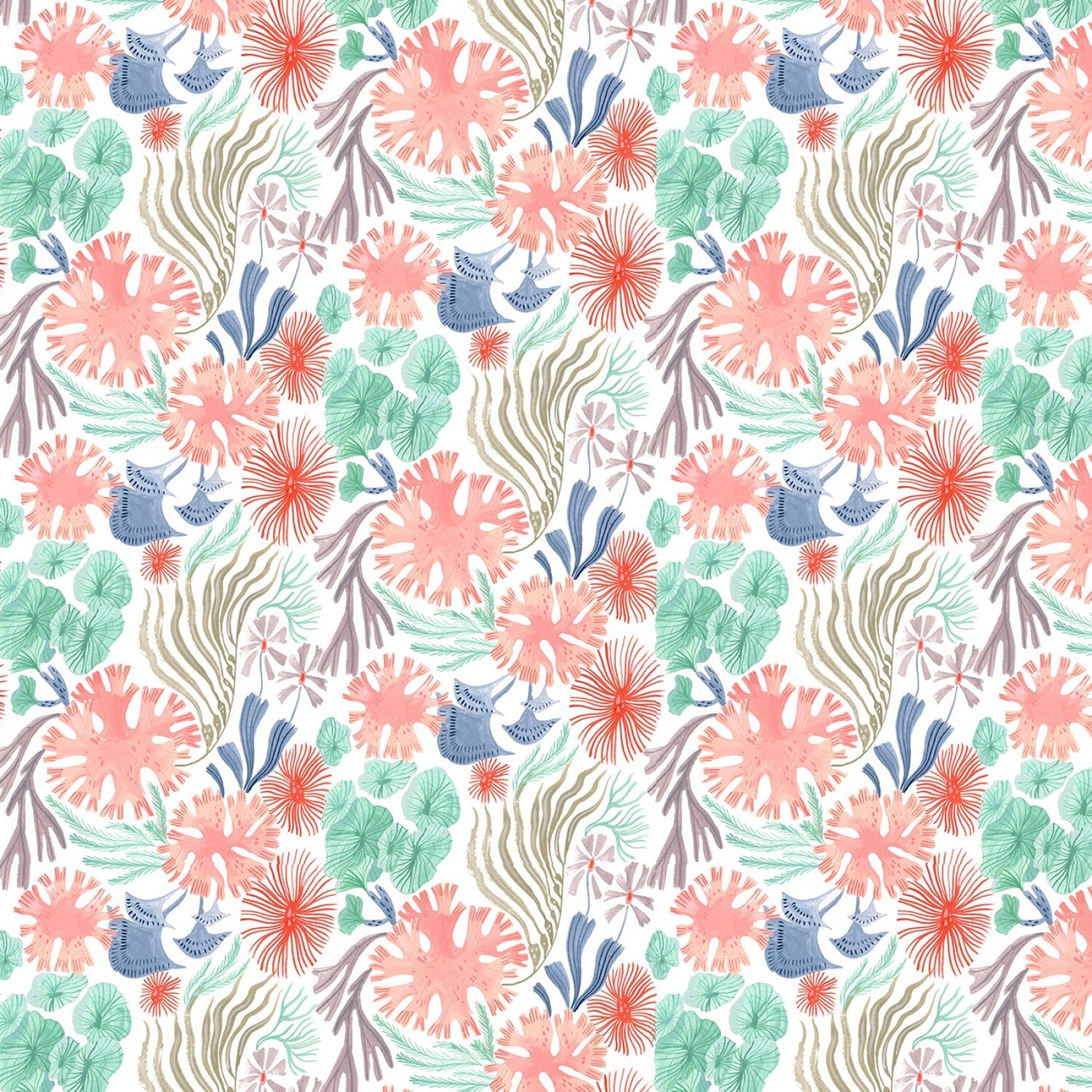 Illuminary Sea - White Sea Floral sewing and quilting product