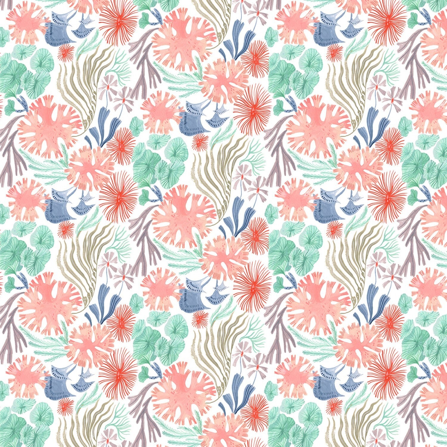 Illuminary Sea - White Sea Floral sewing and quilting product