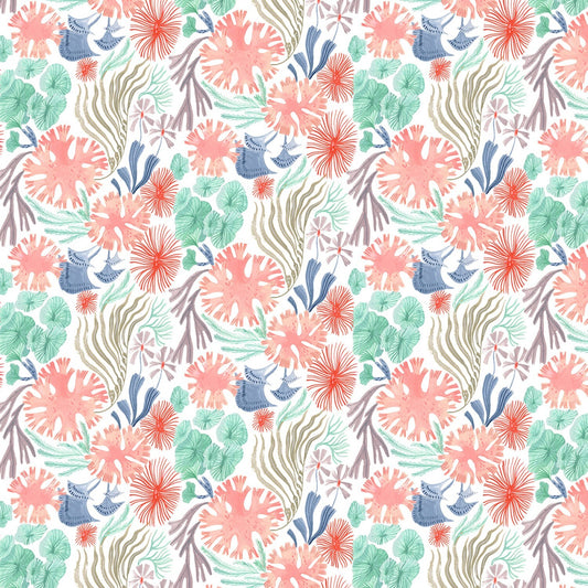 Illuminary Sea - White Sea Floral sewing and quilting product