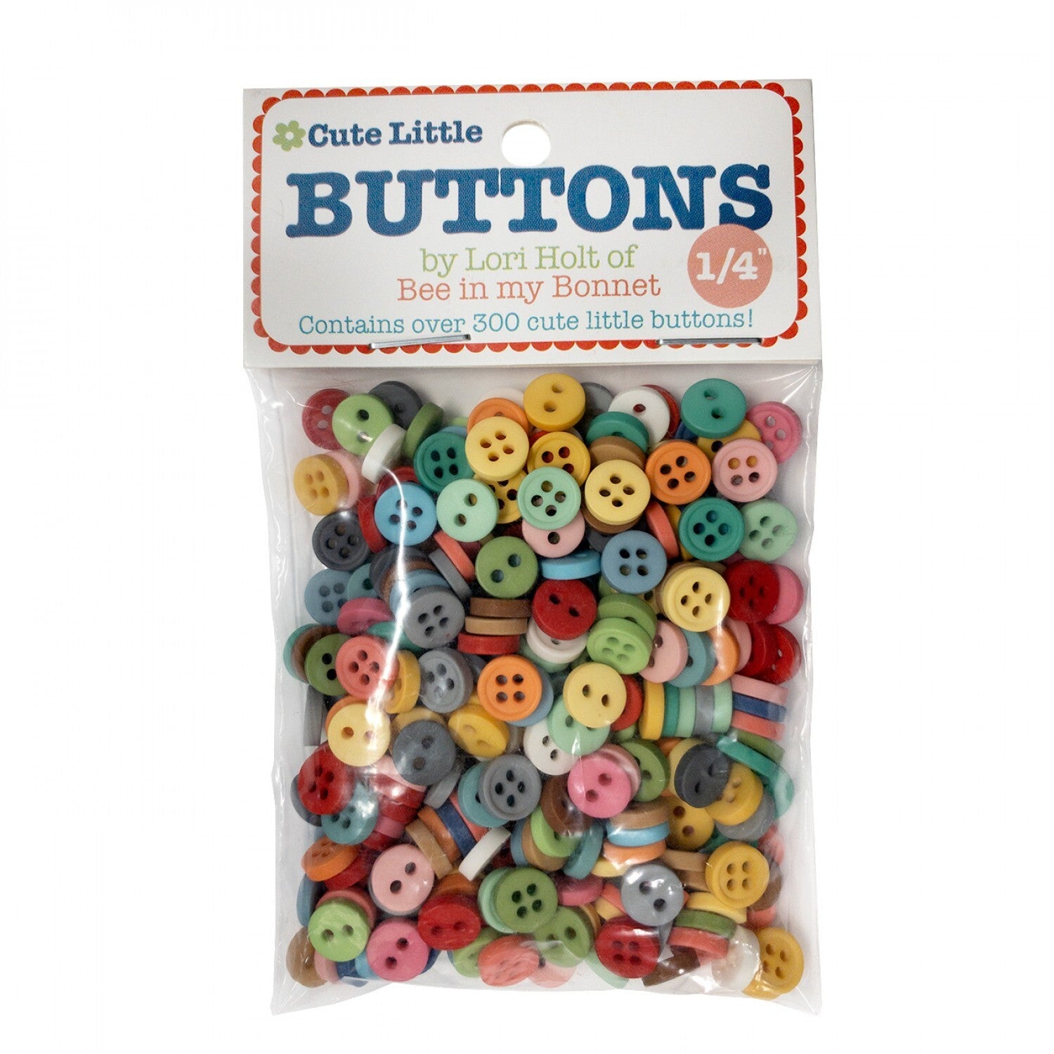 Lori Holt Cute Little Buttons 6 mm 300ct for garments, sewing and craft projects