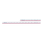 Lori Holt pink fabric ruler set with clear inch and fraction markings for sewing and quilting. Includes a 12-inch and a 6-inch ruler.