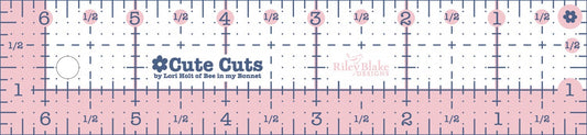Lori Holt Cute Cut Ruler Rectangle 38 mm x 165 mm for precise cutting, marking and patchwork
