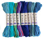 Sashiko Thread 20 m Colour Selection - Blue/Green , piecing and stitching