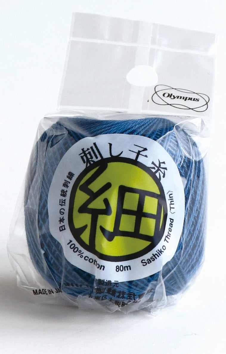 Sashiko Thread Fine Blue 80m